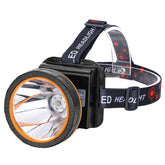 Hunting Friends Superbright headlamp front view in gold for hands-free nighttime tasks.