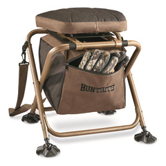 Huntrite folding chair folds compactly for easy transport