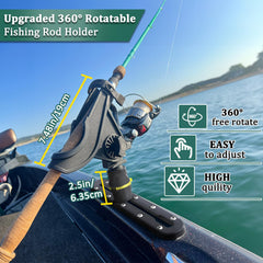 Huntury 360-degree adjustable arm enables precise rod positioning for comfortable casts