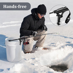 Clip-on mount attaches directly to a bucket for quick setup.