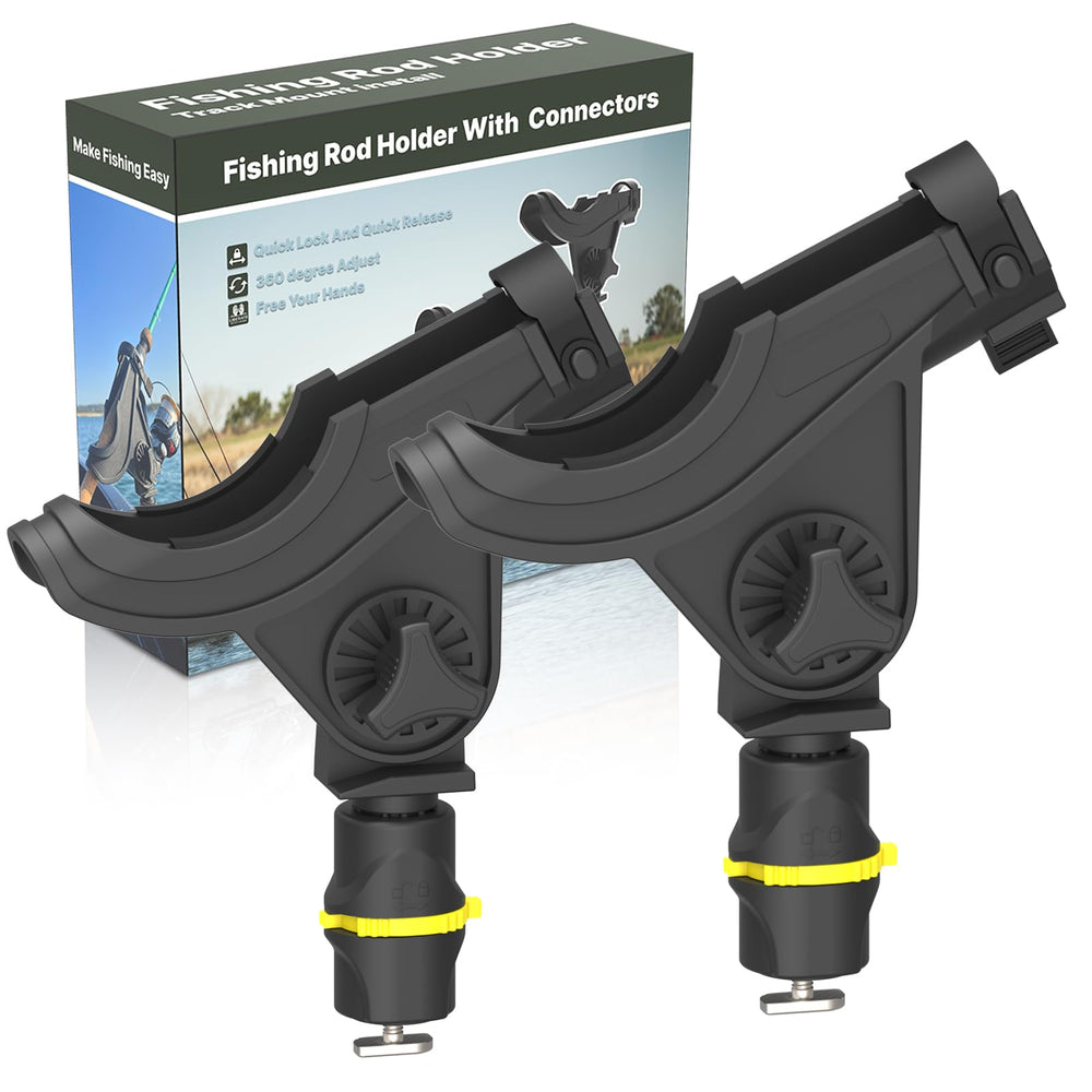 Huntury track mount rod holder on kayak keeps gear secure during paddling
