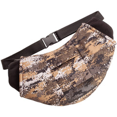 Huntworth Mammoth heated muff front view showing warm camo shell