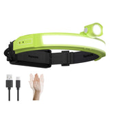 Hurkins Ultima headlamp front view with bright illumination for hands-free visibility
