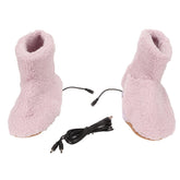 HURRISE heated foot warmer shoes worn indoors for cozy warmth.