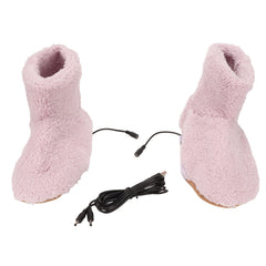 HURRISE heated foot warmer shoes worn indoors for cozy warmth.