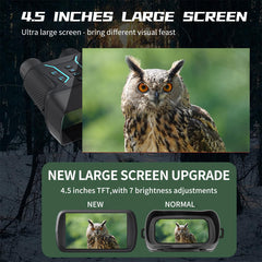 HURYSIN night vision goggles 8x zoom offers close-up views of distant terrain after dusk.