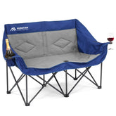 Huskfirm double camping chair oversized loveseat front view for two outdoors, comfortable weekend lounging.