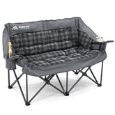 Huskfirm double camping chair padded seat for two outdoors with plush comfort