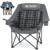 Huskfirm oversized camping chair assembled for relaxed outdoor seating