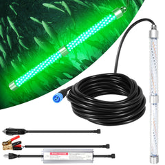 HUSUKU FS0-2 underwater fishing light, 16-inch, 200W, 20,000 lumens, green