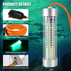 HUSUKU FS3-1 green night illumination boosts lure visibility for bites.