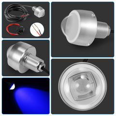 Anti-corrosion SUS316L blue underwater drain light shell