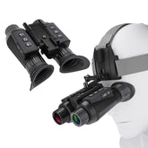 HUVIOVED NV8300 front view showing compact head-mounted design for hands-free night scouting.