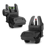 HWZ foldable front sight with bright green and red fiber for low-light aiming.