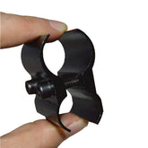 HWZ QQ06 bracket mount in matte black securing a flashlight on a 1in scope rail