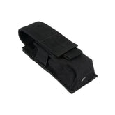 HWZ Tactical MOLLE pouch demonstrates flashlight fit of 1 inch diameter up to 5.5 inches long.