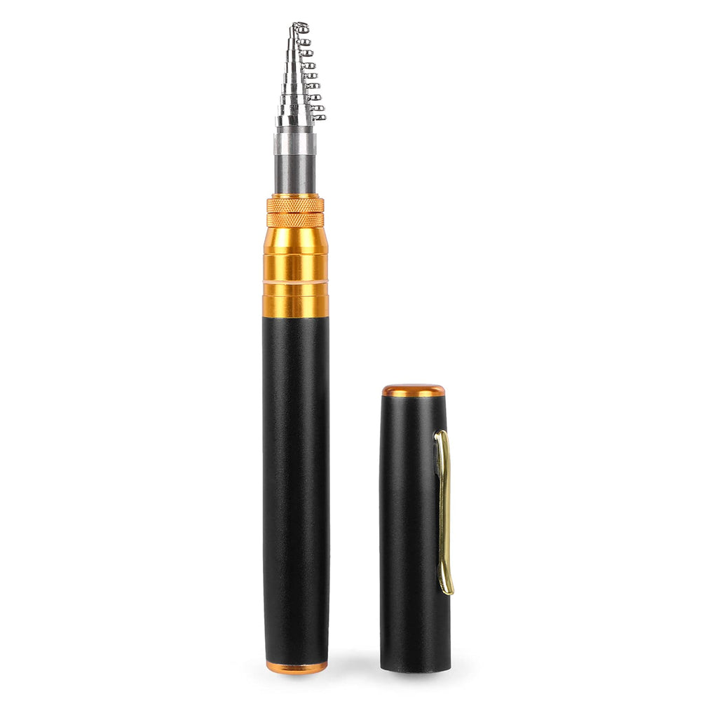 HXBER telescopic pocket pen fishing rod extended to 2.1m for versatile casting