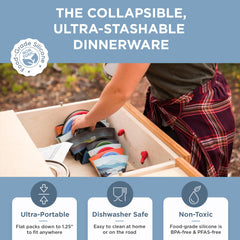 HYDAWAY insulated double-wall bowl preserves heat or cold during outdoor meals.
