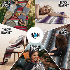 Hydration Nation beach picnic setup blanket gray for sunlit seaside relaxation.