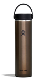 Hydro Flask 24oz Trail Series bottle, obsidian side view, ideal for on-the-go hydration.