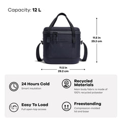 Hydro Flask Carry Out Soft Cooler 12L Surf interior leakproof liner allows quick cleanup.