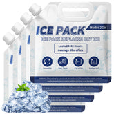 Hydro2Go ice pack with carry handle for easy transport and frostbite protection.