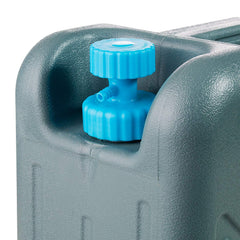 HydroBlu pressurized Jerry Can Water Filter fill-and-pour action in a camping setting
