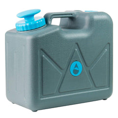 HydroBlu pressurized Jerry Can Water Filter side panel with label, highlighting durable PET construction