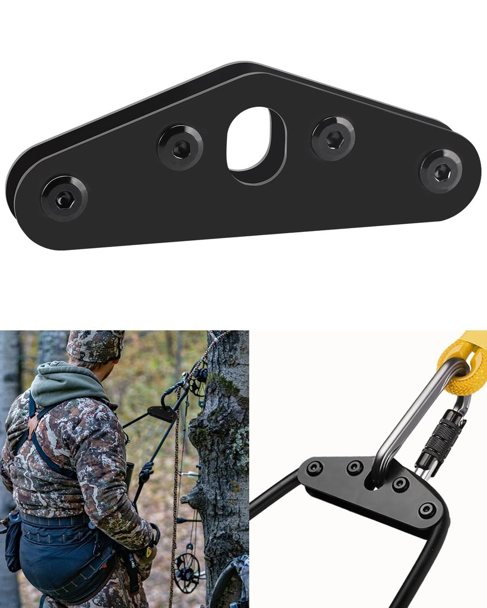 HYG CO Hunting Saddle Hip Pinch Eliminator front view showing pressure relief during long hangs