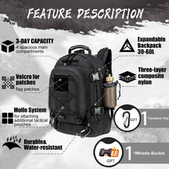 HYKING hydration compartment (3 liters) keeps you hydrated during long hikes.
