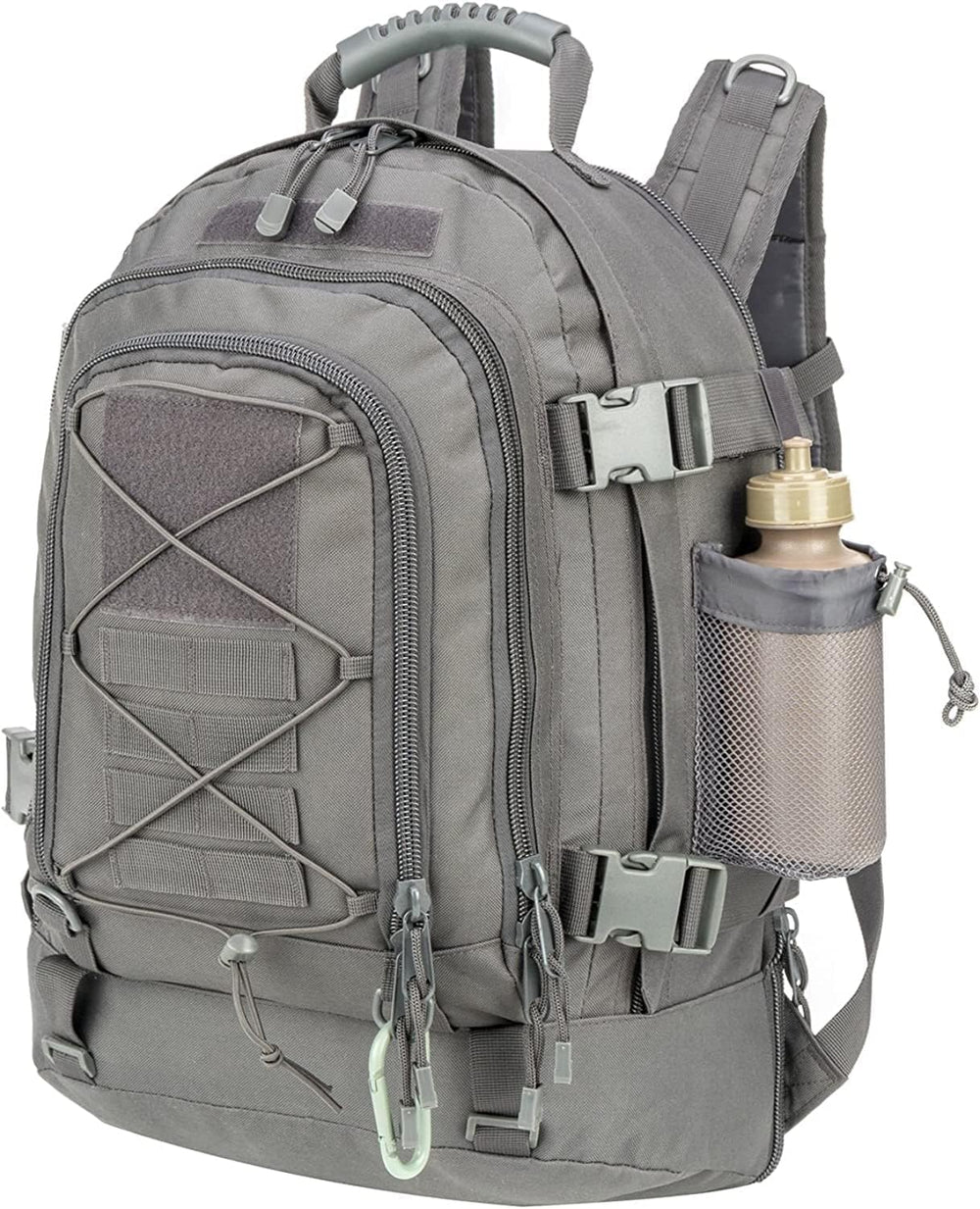 HYKING expandable backpack with open compartments for easy travel organization.
