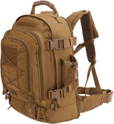HYKING expandable backpack front view shows versatile compartments for daily travel