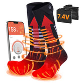 Hyliaty upgraded 7.4V heated socks provide toe-to-forefoot warmth for cold days.