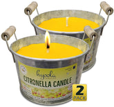 Hyoola large citronella bucket 2-pack setup, ready for outdoor gatherings and bug-free evenings.