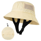 Hyuyikuwol bucket surf hat with chin strap for secure wind-prone days.