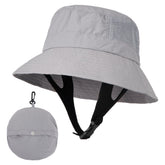 Hyuyikuwol bucket surf hat with UPF50+ shields the face during water sports.