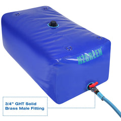 HZGREEN water bladder with four stainless steel handles for secure transport.