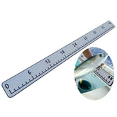 Hzkaicun fish ruler adhesive-back closeup showing durable, weatherproof backing for boats.