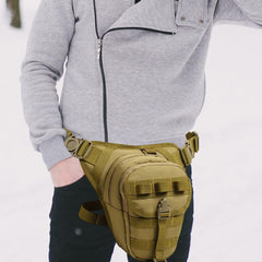 HZZSBU drop leg bag multi-pocket layout keeps gear organized on hikes or rides.