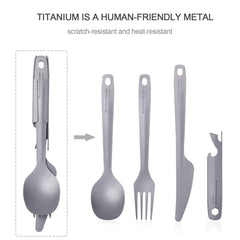 iBasingo 4-in-1 bottle opener integrated with cutlery for streamlined packing