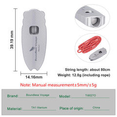 iBasingo anti-corrosion TA1 titanium whistle resists rust in tough outdoor conditions.