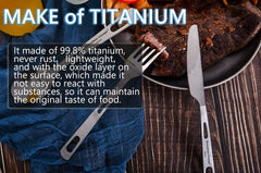 iBasingo titanium fork, rust-resistant for rugged outdoors.