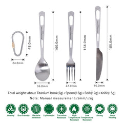 iBasingo titanium knife, lightweight for trail snacks.
