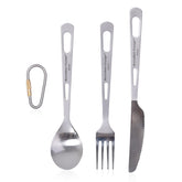 iBasingo titanium spoon, ultralight for camping meals.