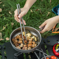 iBasingo corrosion-resistant titanium pan designed for rugged outdoor cooking.
