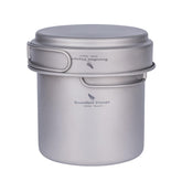 iBasingo titanium 1080ml pot for versatile camping meals and compact packing