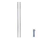 iBasingo titanium chopsticks square ultralight 15g for travel dining.