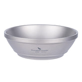 iBasingo titanium double-walled bowl 300ml side view demonstrates portable heat-insulation for outdoors.