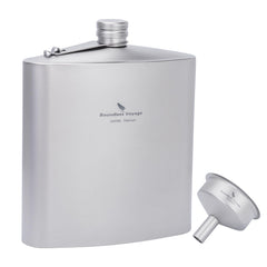 iBasingo Titanium Flask 1400ml ready to boil water over a campfire.