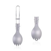 iBasingo titanium folding spork compact for camping meals